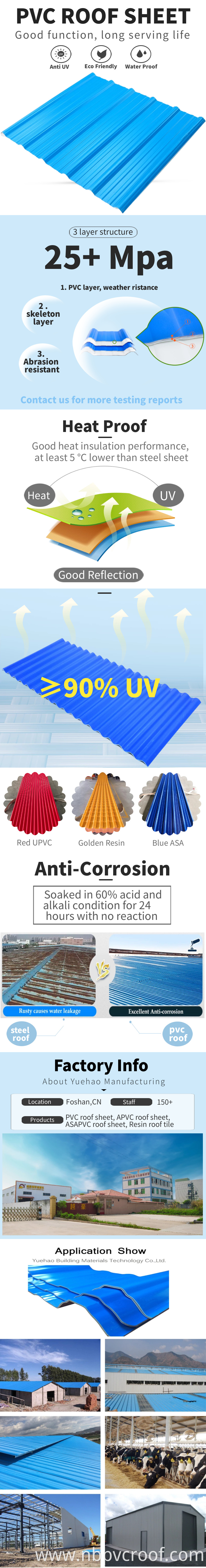 Fire Proof ASAPVC Roof Sheet